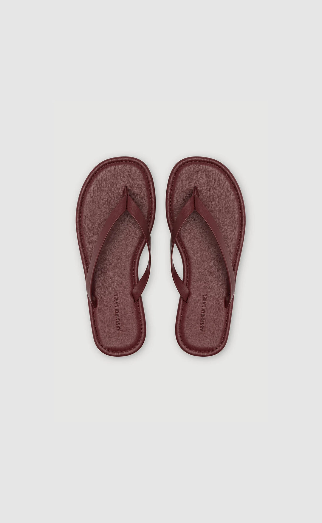Alina Leather Thong Raisin