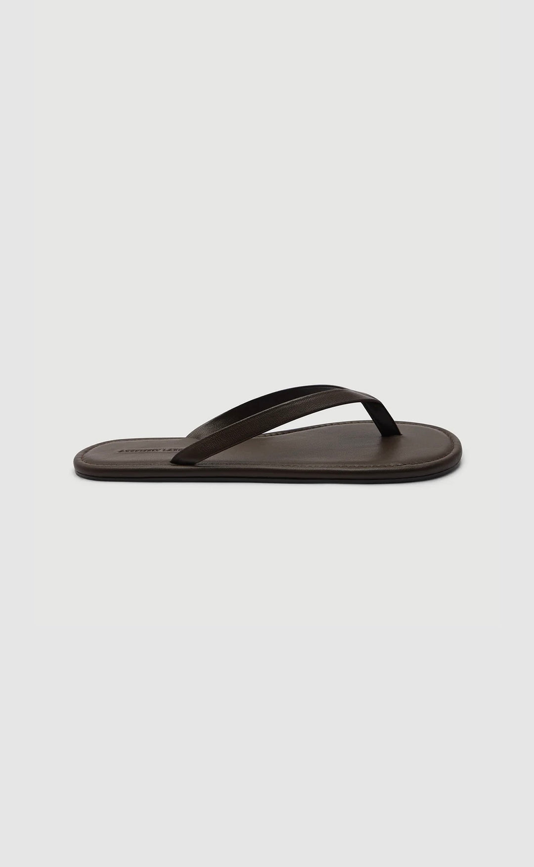 Alina Leather Thong Walnut
