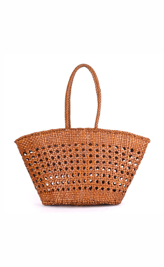 Manarola Woven Shopper |  Cognac