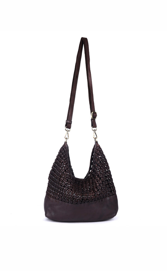 Malabar Rose-Weave Bag | Brown