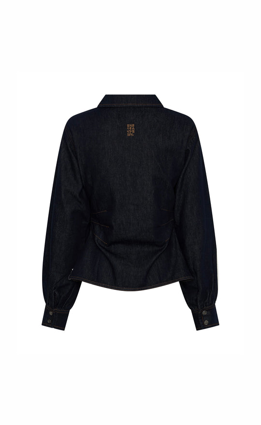 Josie Fitted Denim Shirt Raw Indigo