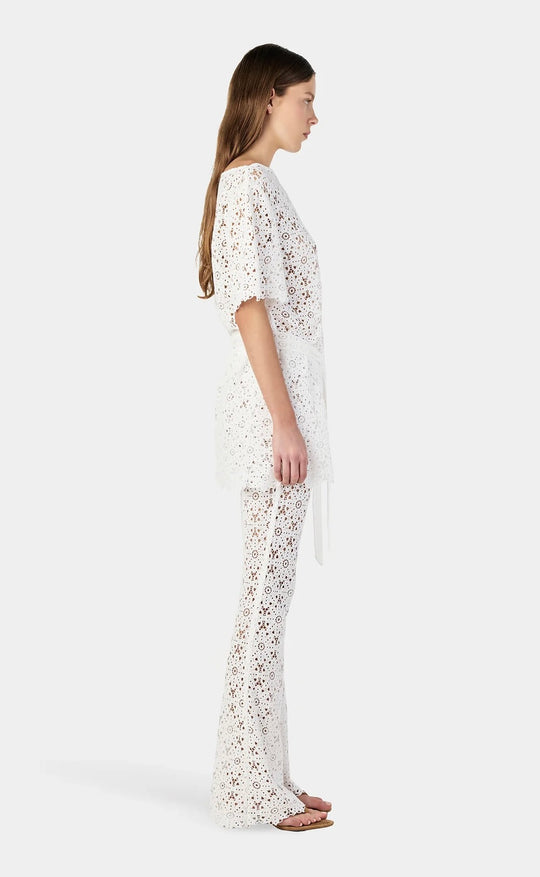 Marla Lace Tunic Top Ivory