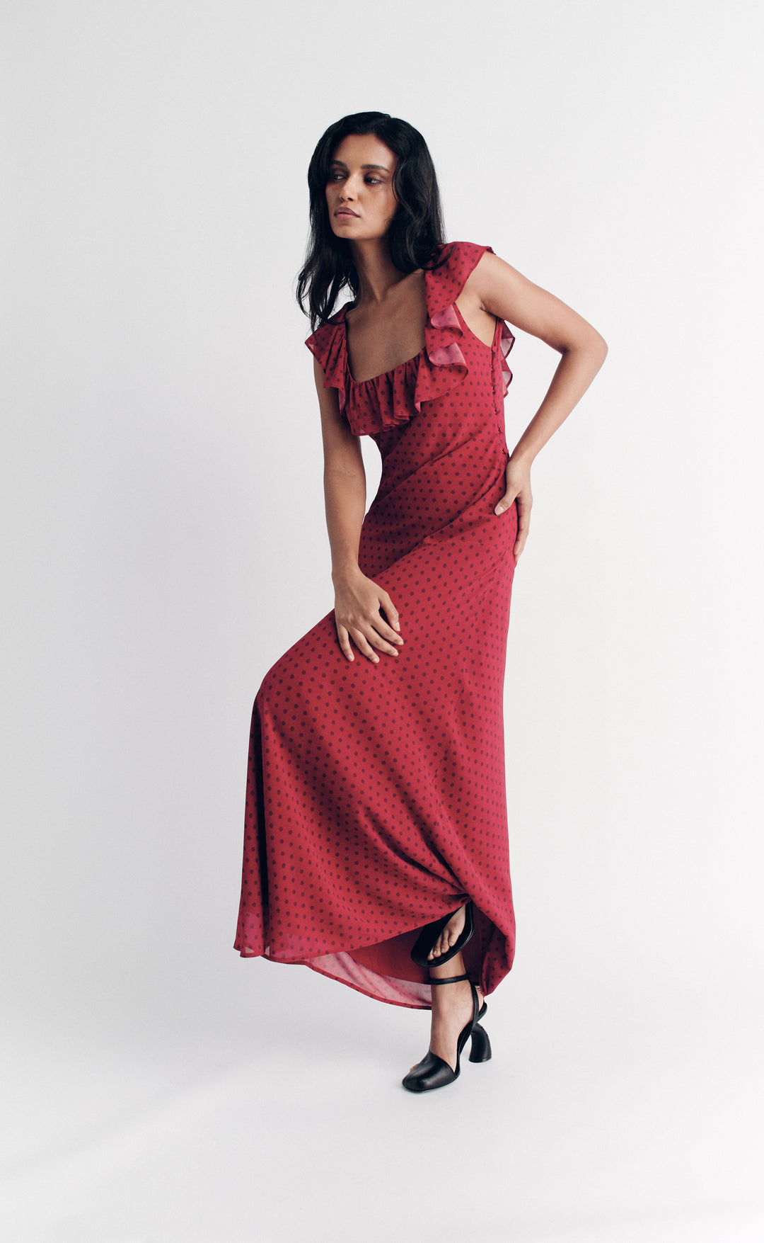 Hazel Bias Dress Samba Polka