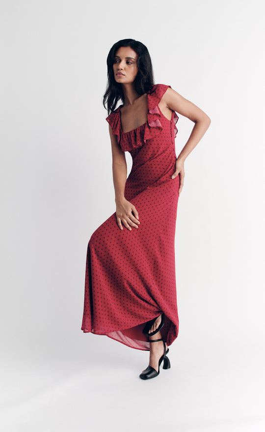 Hazel Bias Dress Samba Polka
