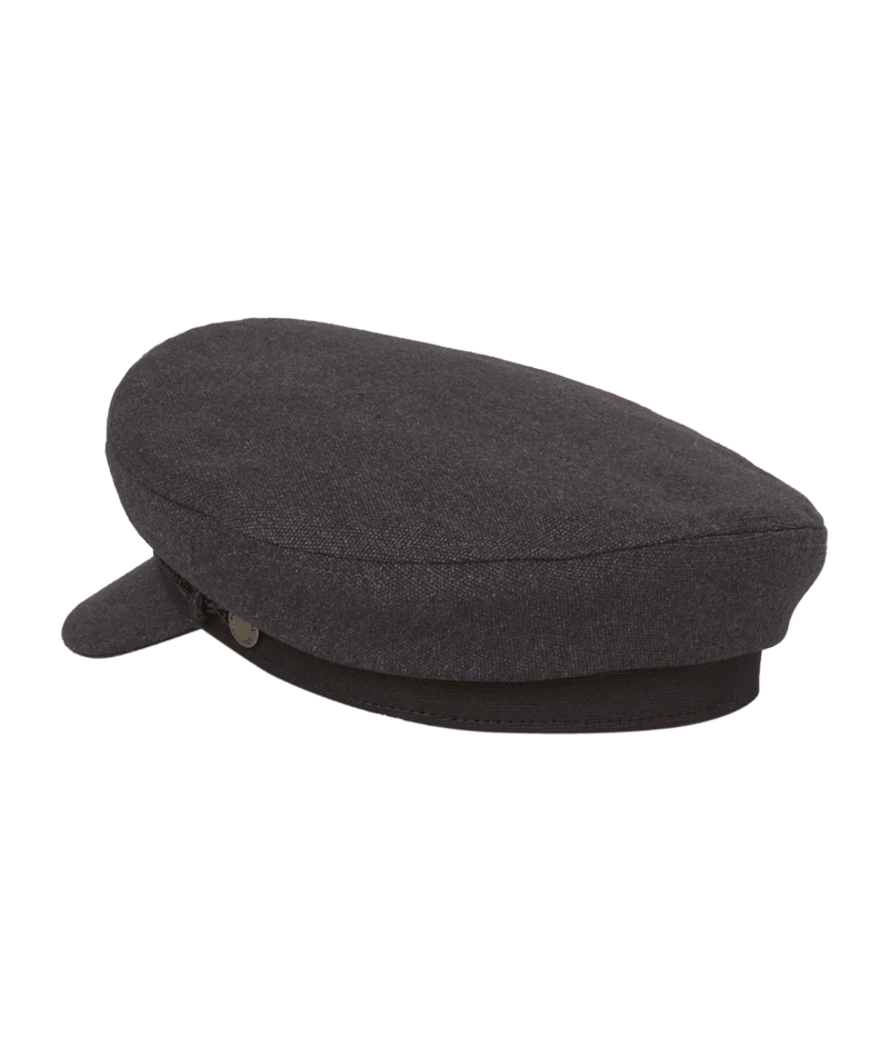 Mens Fisherman Cap Anchor - Charcoal