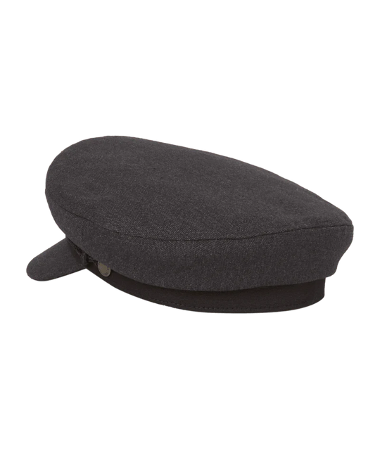 Mens Fisherman Cap Anchor - Charcoal