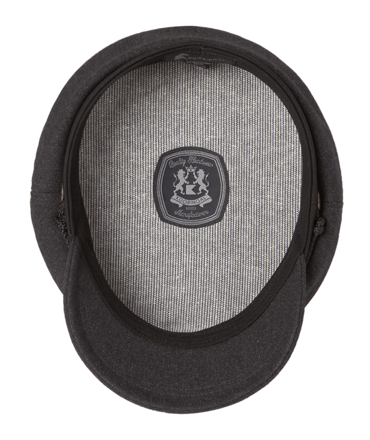 Mens Fisherman Cap Anchor - Charcoal