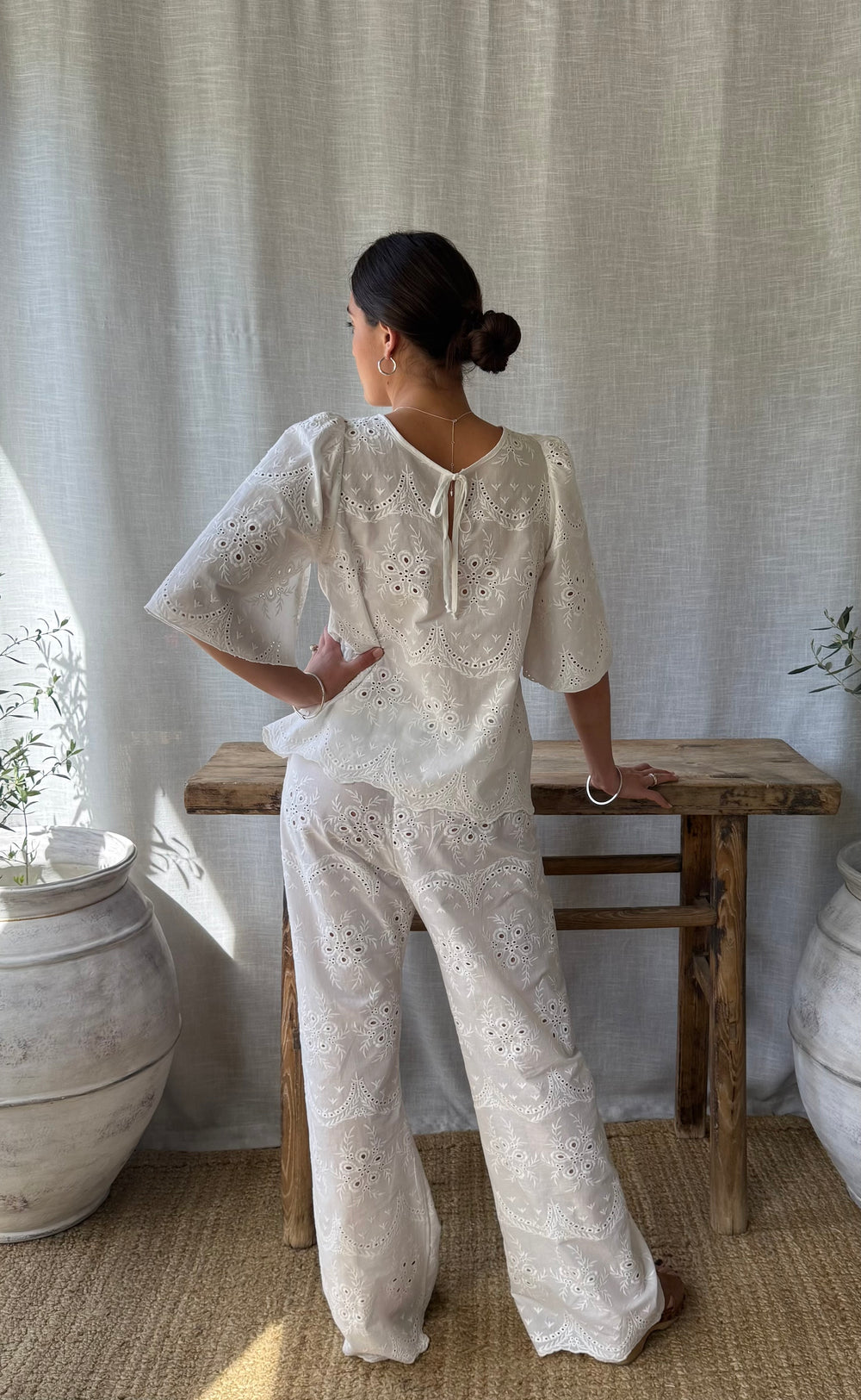 Palazzo Pant Ivory Anglaise
