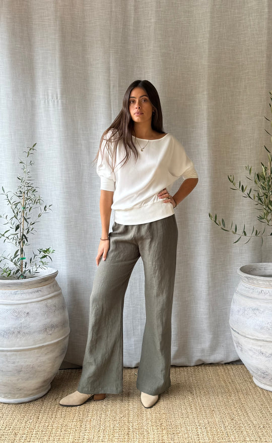 Smokin Pant Khaki Linen