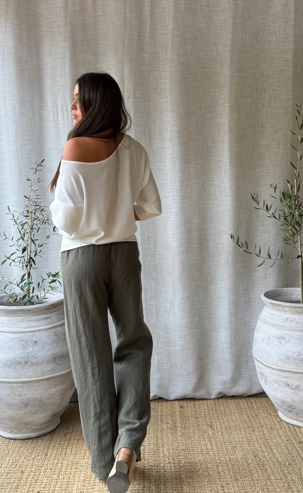 Smokin Pant Khaki Linen