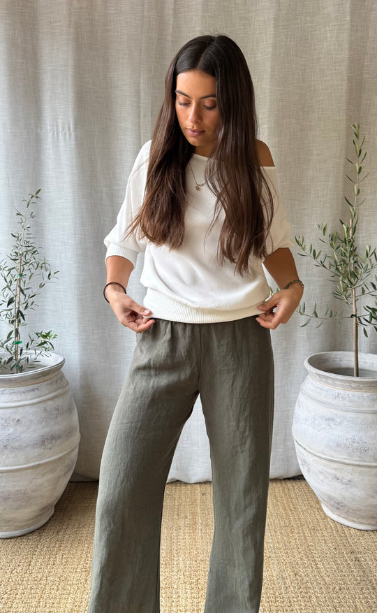 Smokin Pant Khaki Linen