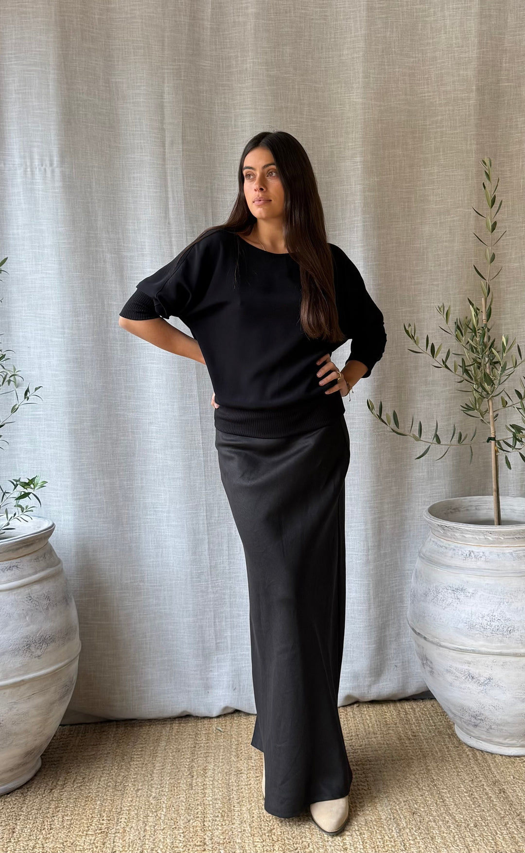 Talitha Top Black Crepe