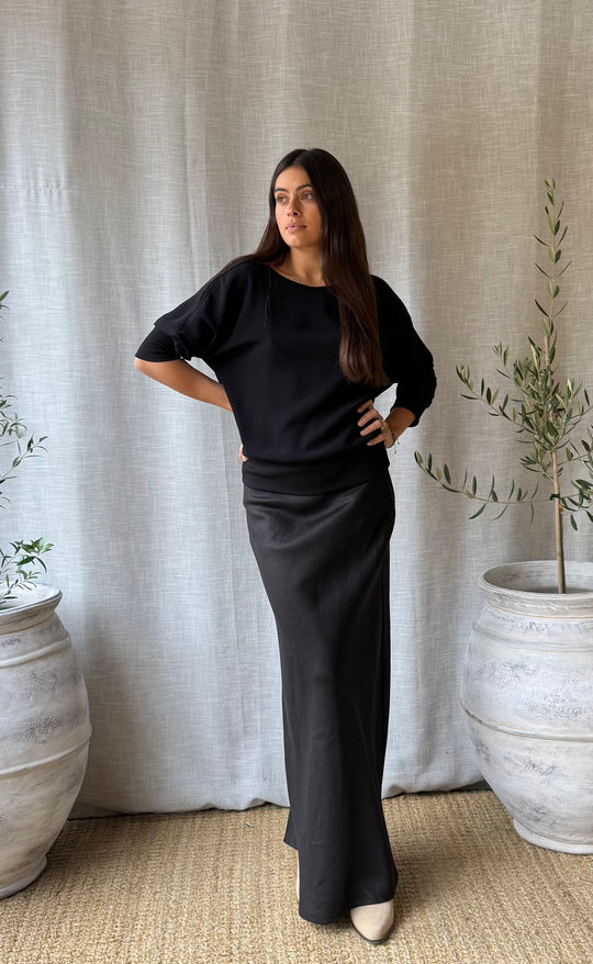 Talitha Top Black Crepe