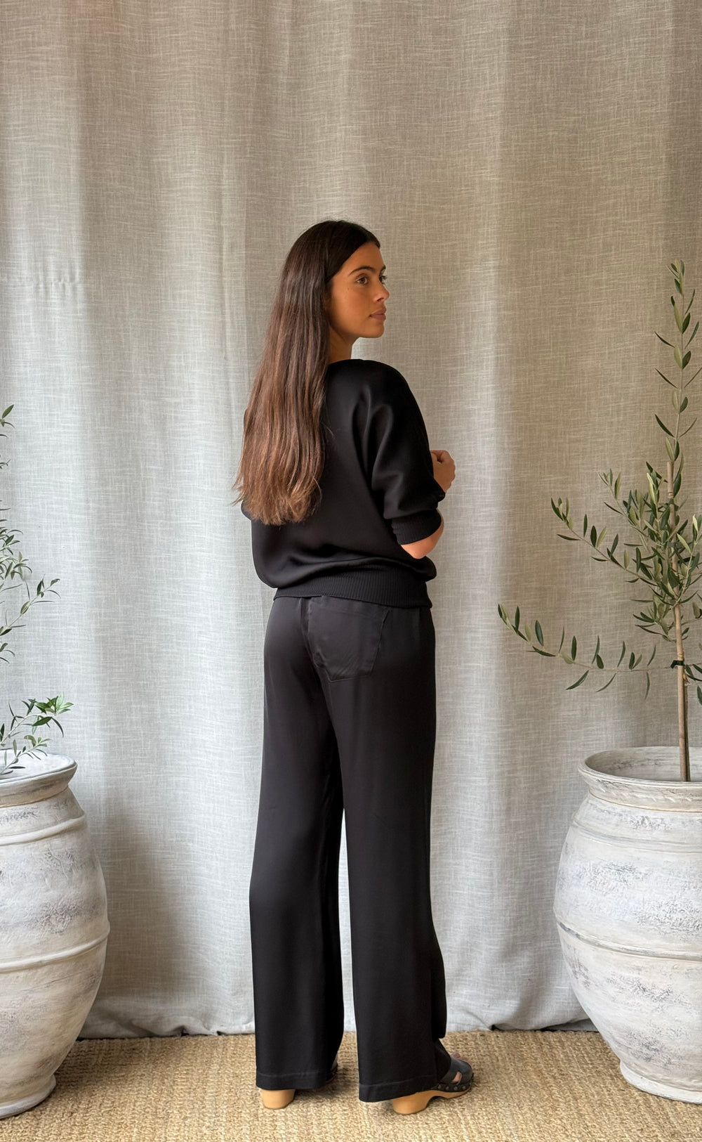 Smokin Pant Black Satin