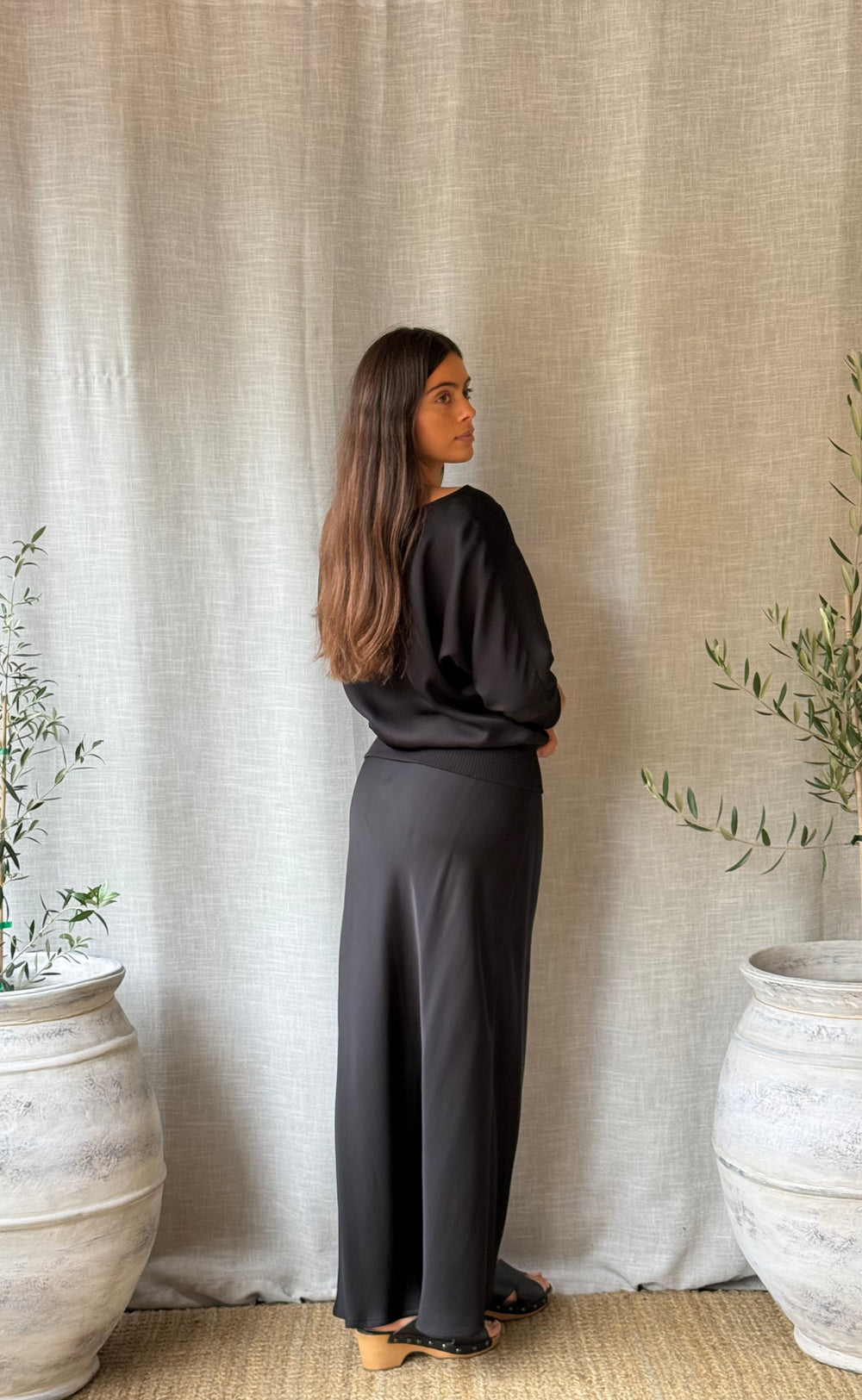 Talitha Top Black Satin