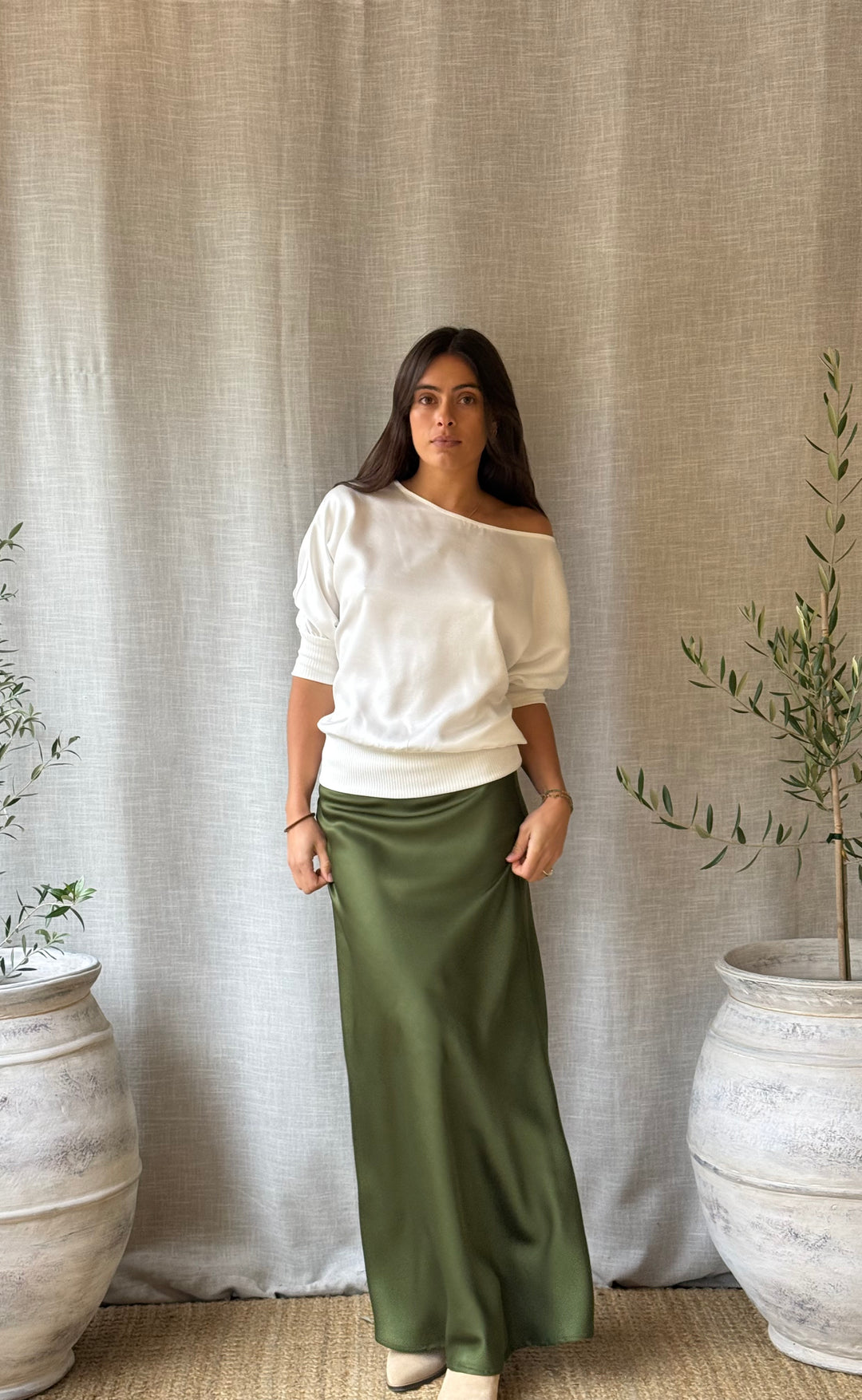 Talitha Top Ivory Satin