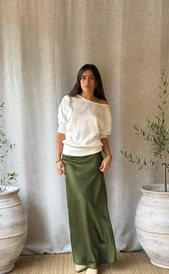 Talitha Top Ivory Satin
