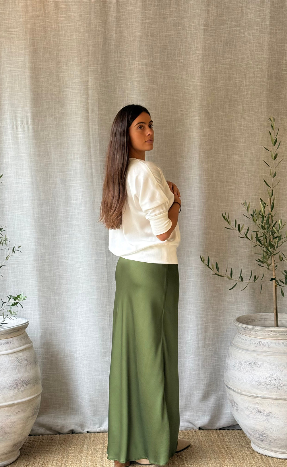 Talitha Top Ivory Satin