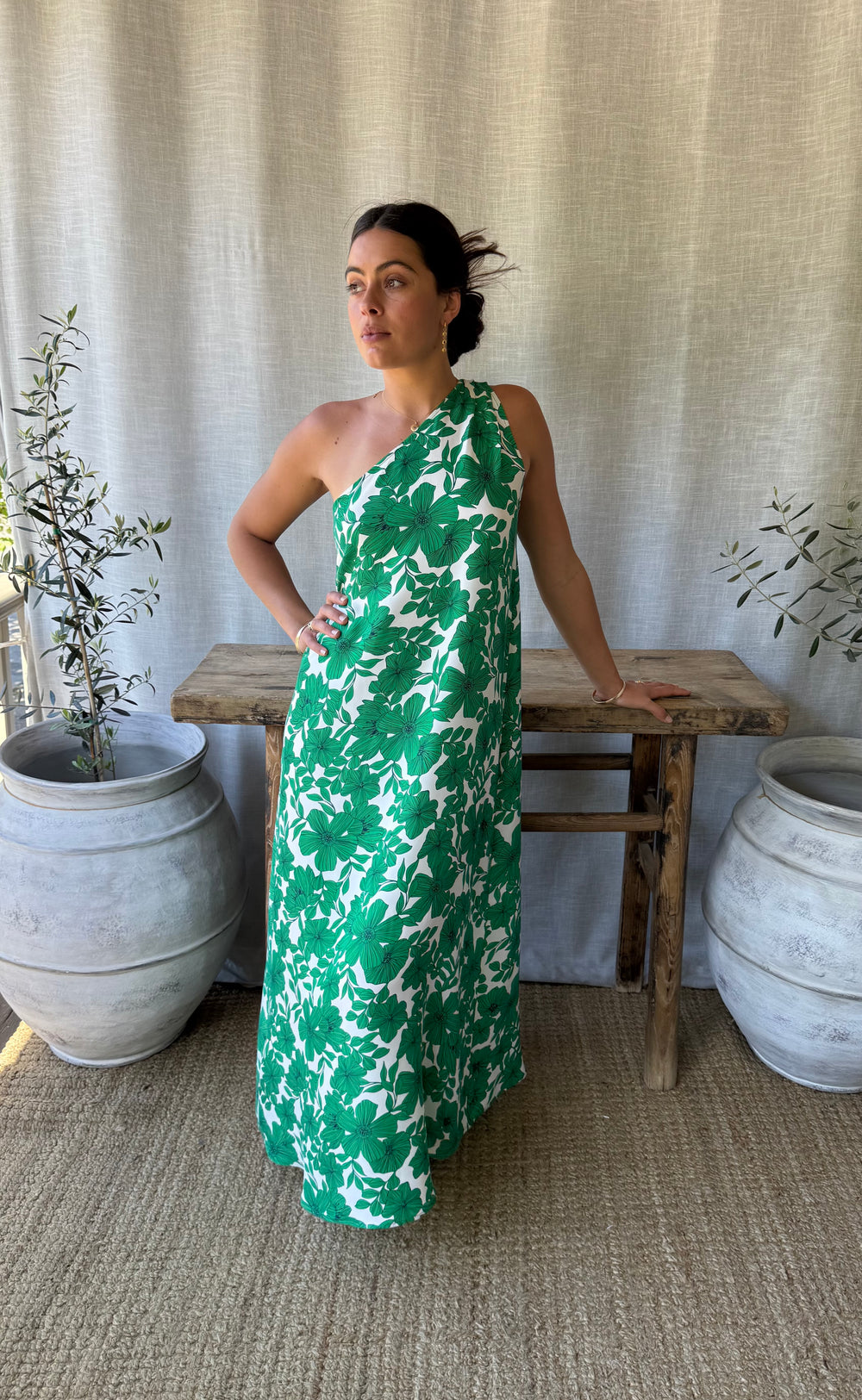 Athena Maxi Dress Botanica Verde