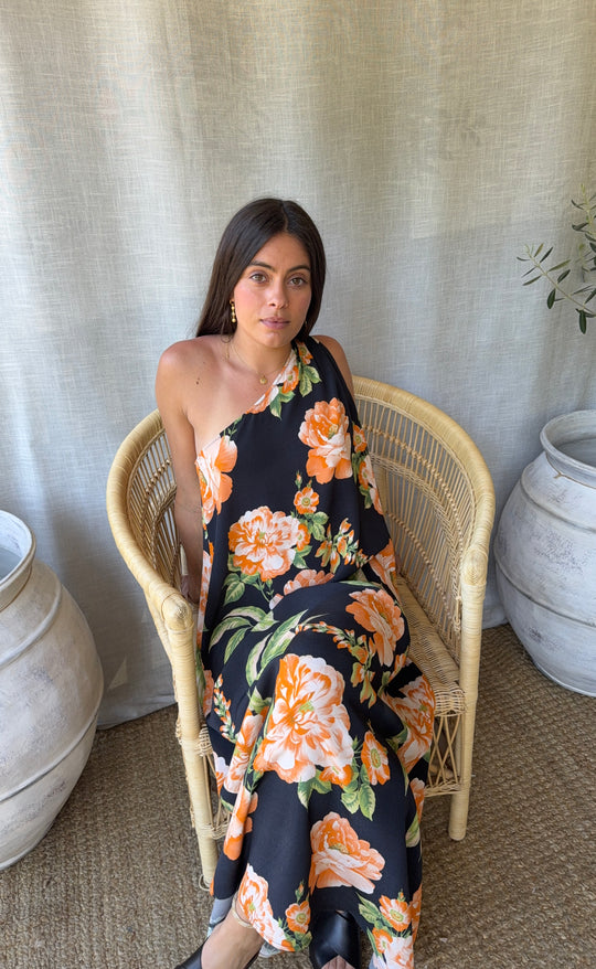 Athena Maxi Dress Botanica Noir