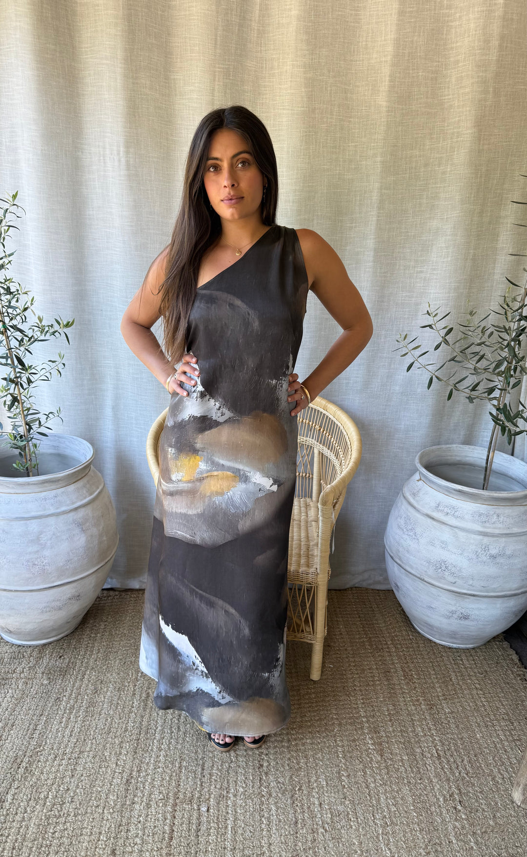 Athena Maxi Dress Dark and Stormy