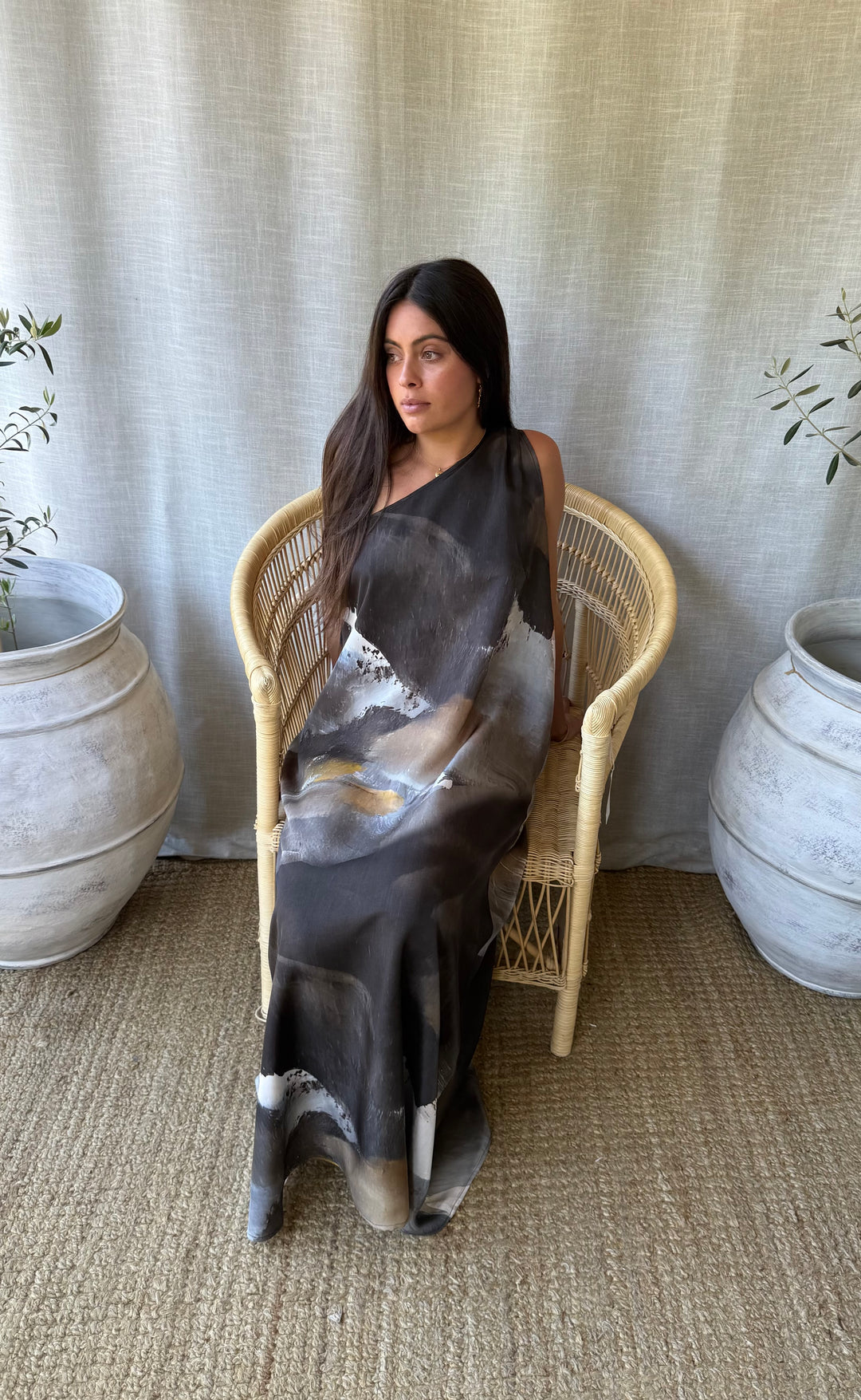 Athena Maxi Dress Dark and Stormy