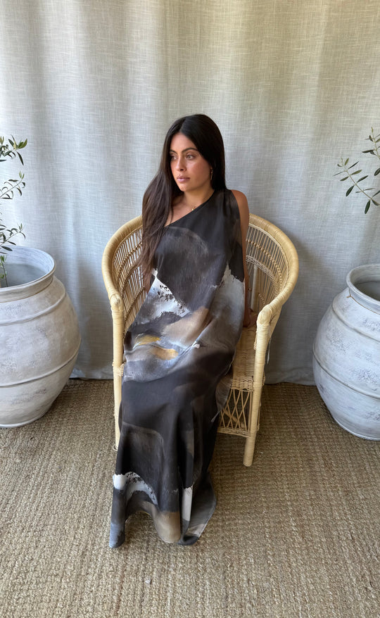 Athena Maxi Dress Dark and Stormy