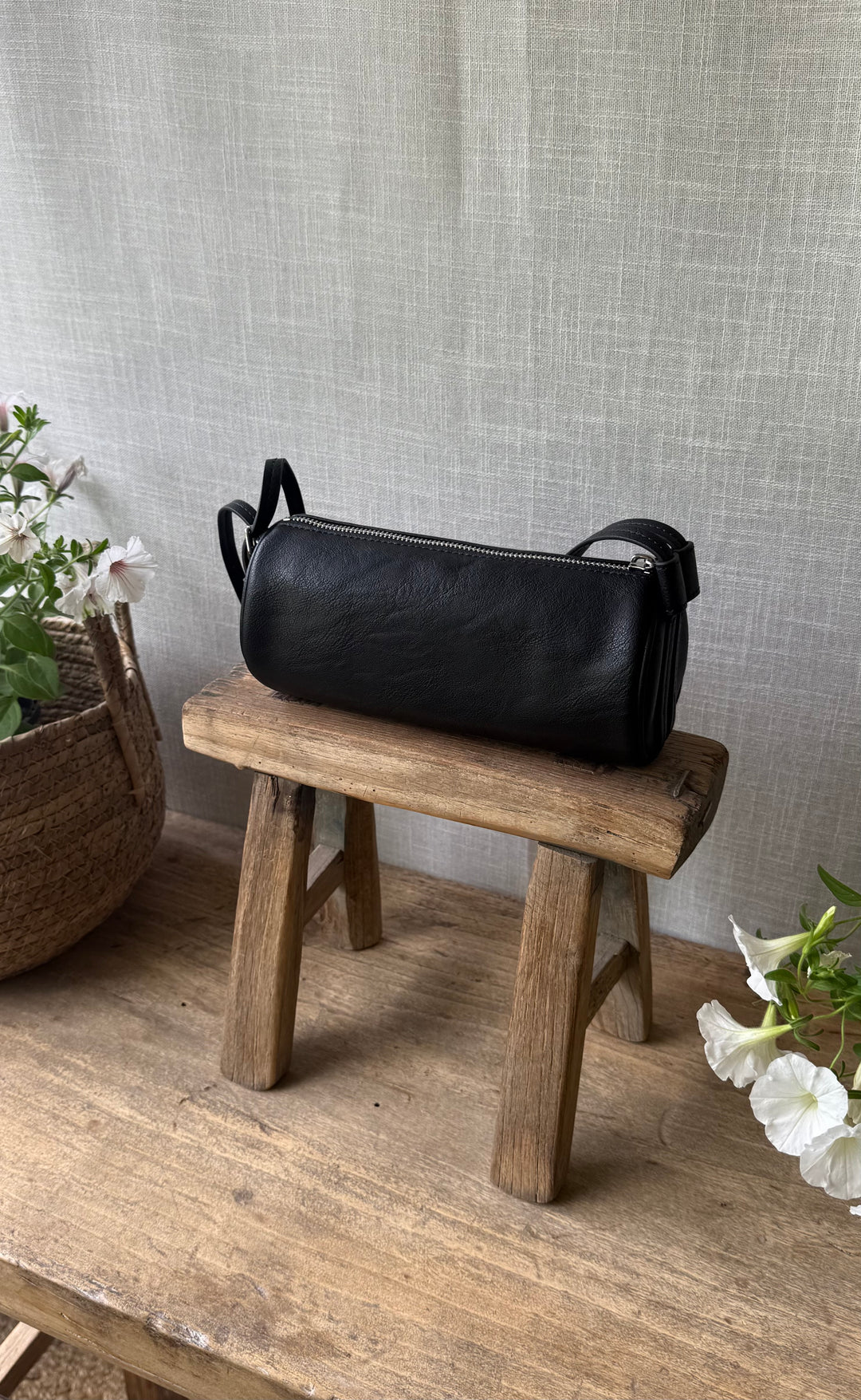 Brooke Mini Barrel Bag Black