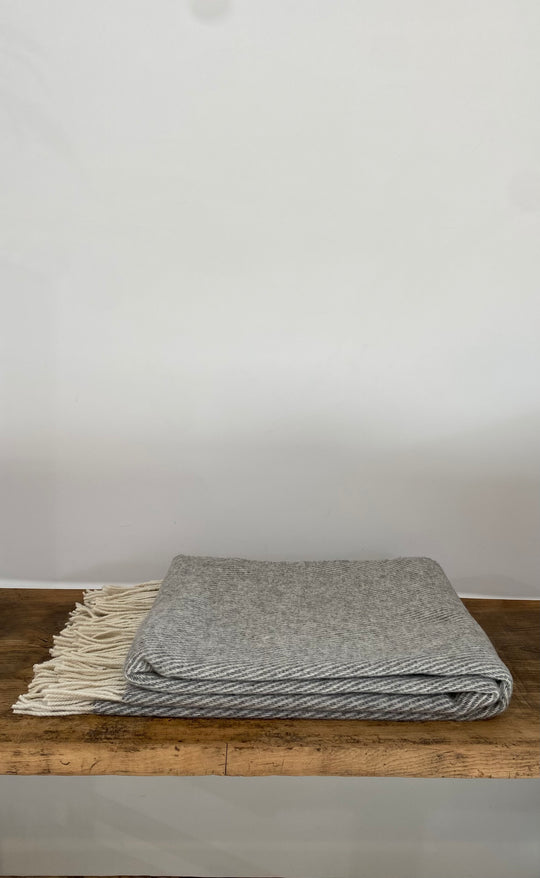 NZ Wool Throw Grey