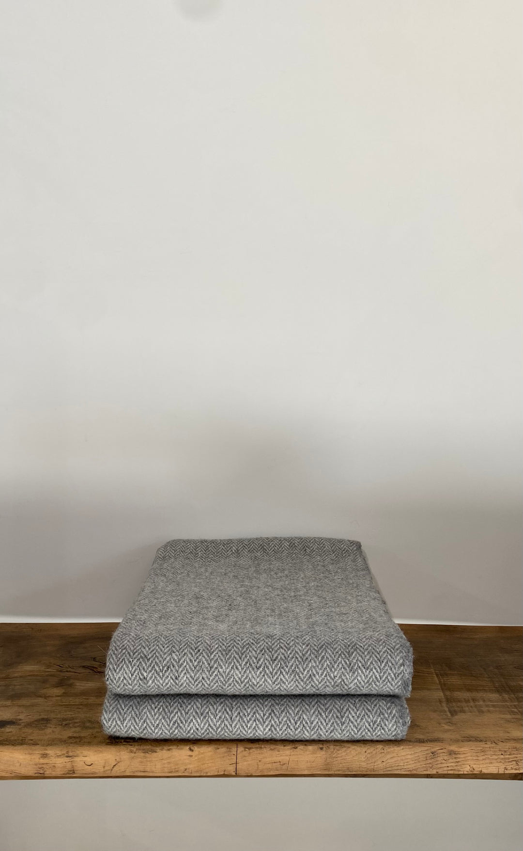 NZ Wool Throw Grey Herringbone