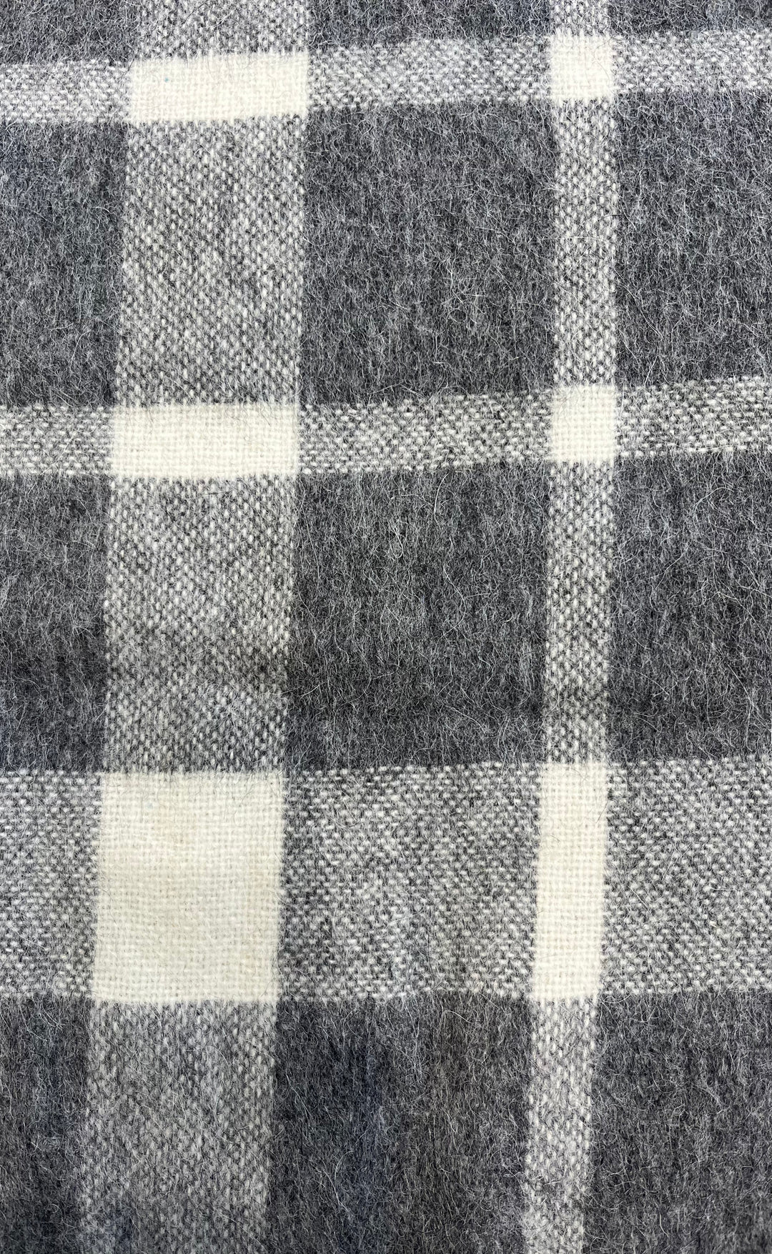 Alpaca  Merino Throw Granite Check