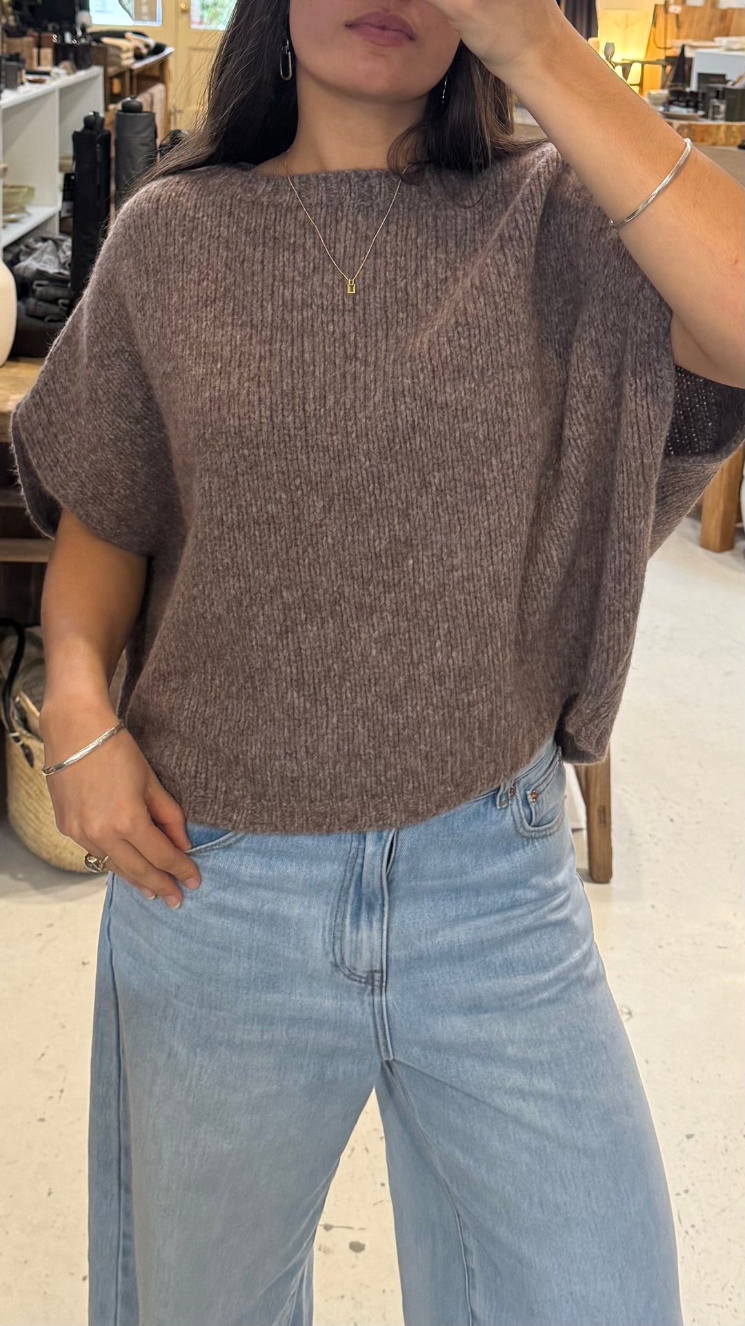 Luxe Alpaca-Merino Wool Vest Taupe