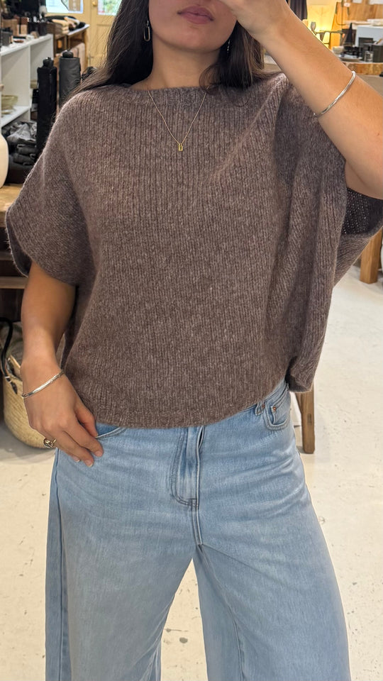 Luxe Alpaca-Merino Wool Vest Taupe