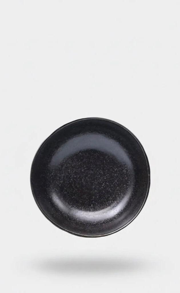 Matte Black Large Uneven Bowl