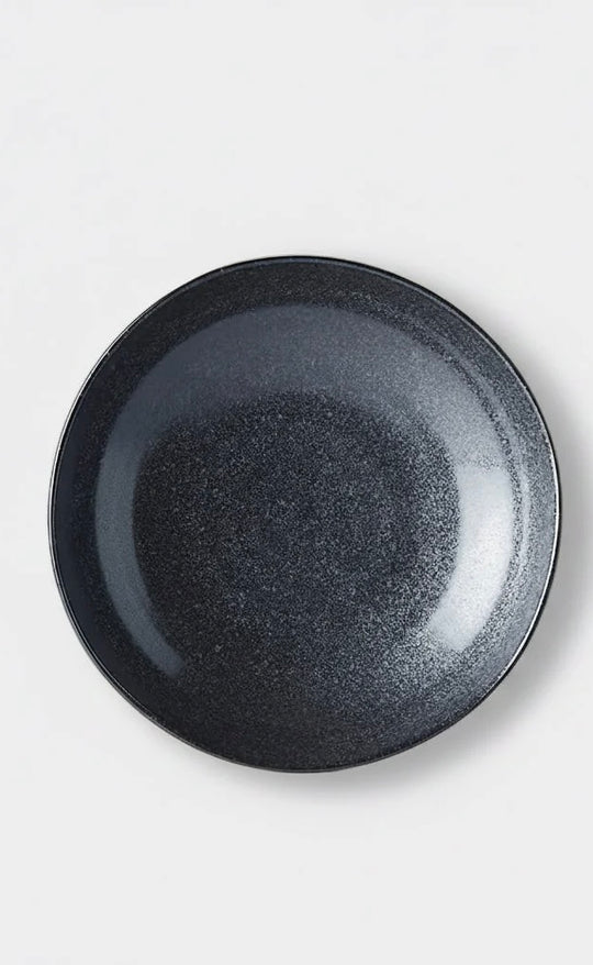Matte Black Shallow Bowl