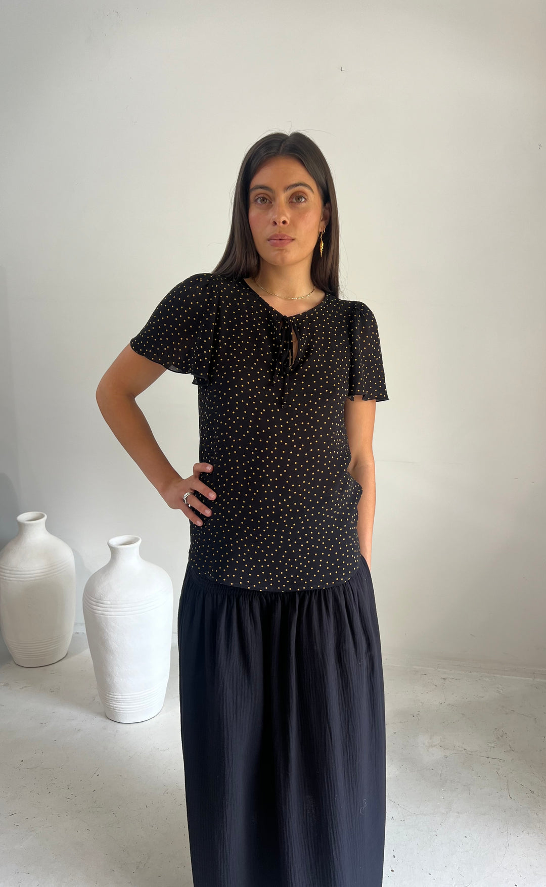 Cara Top S/S Yellow Spot