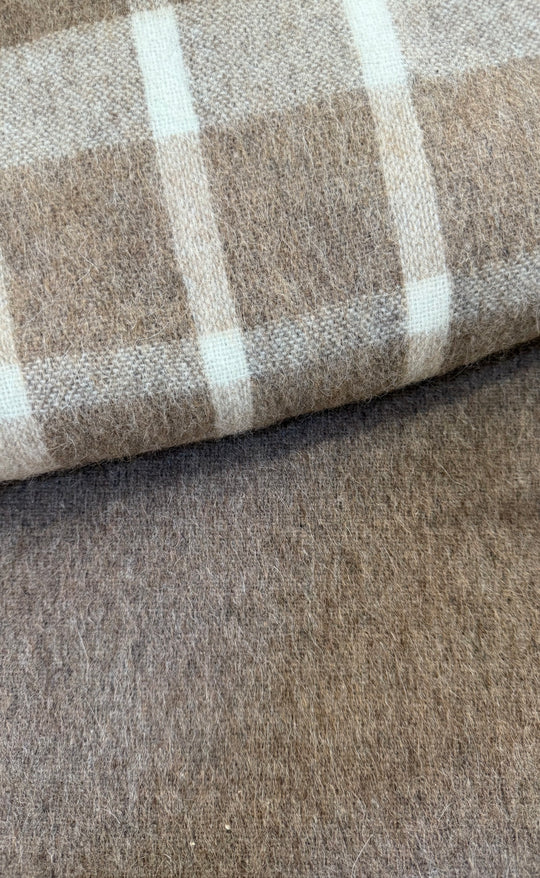 Alpaca Merino Throw Dark Beige