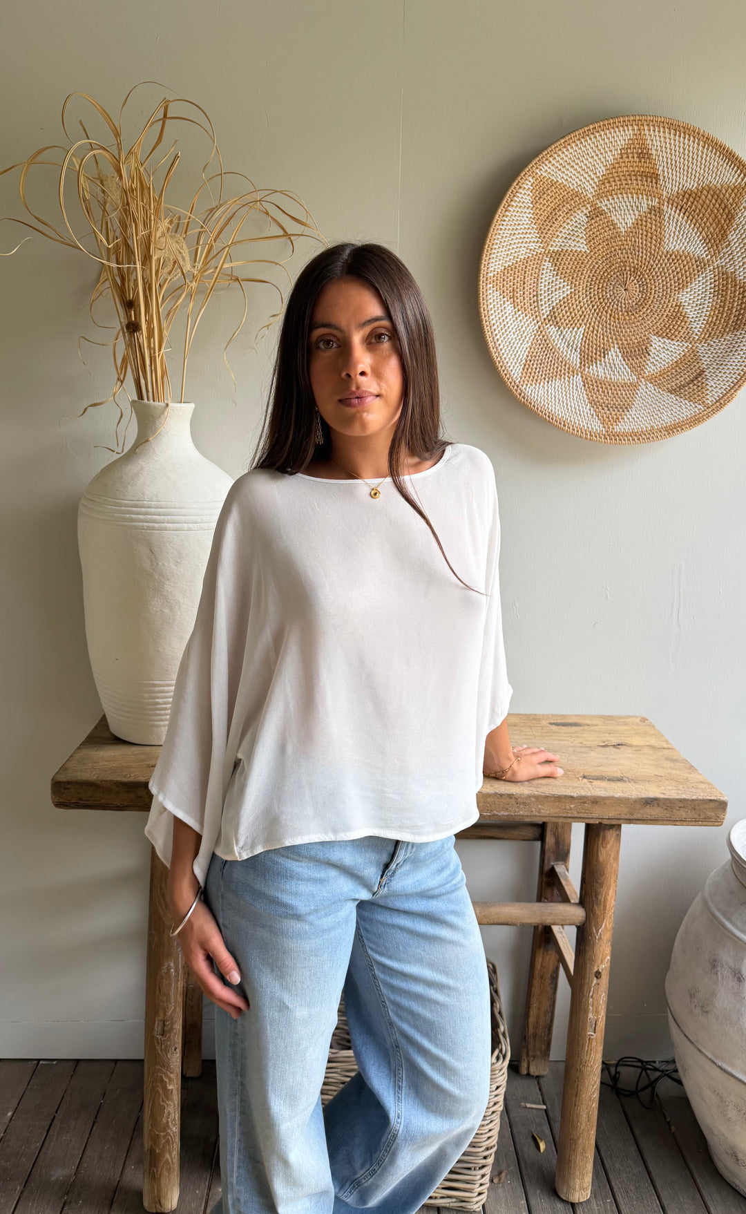 Senna Top Ivory Sheer