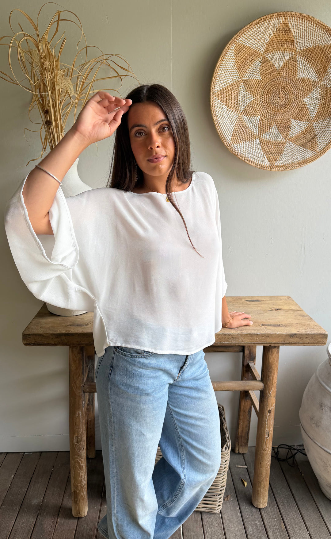 Senna Top Ivory Sheer