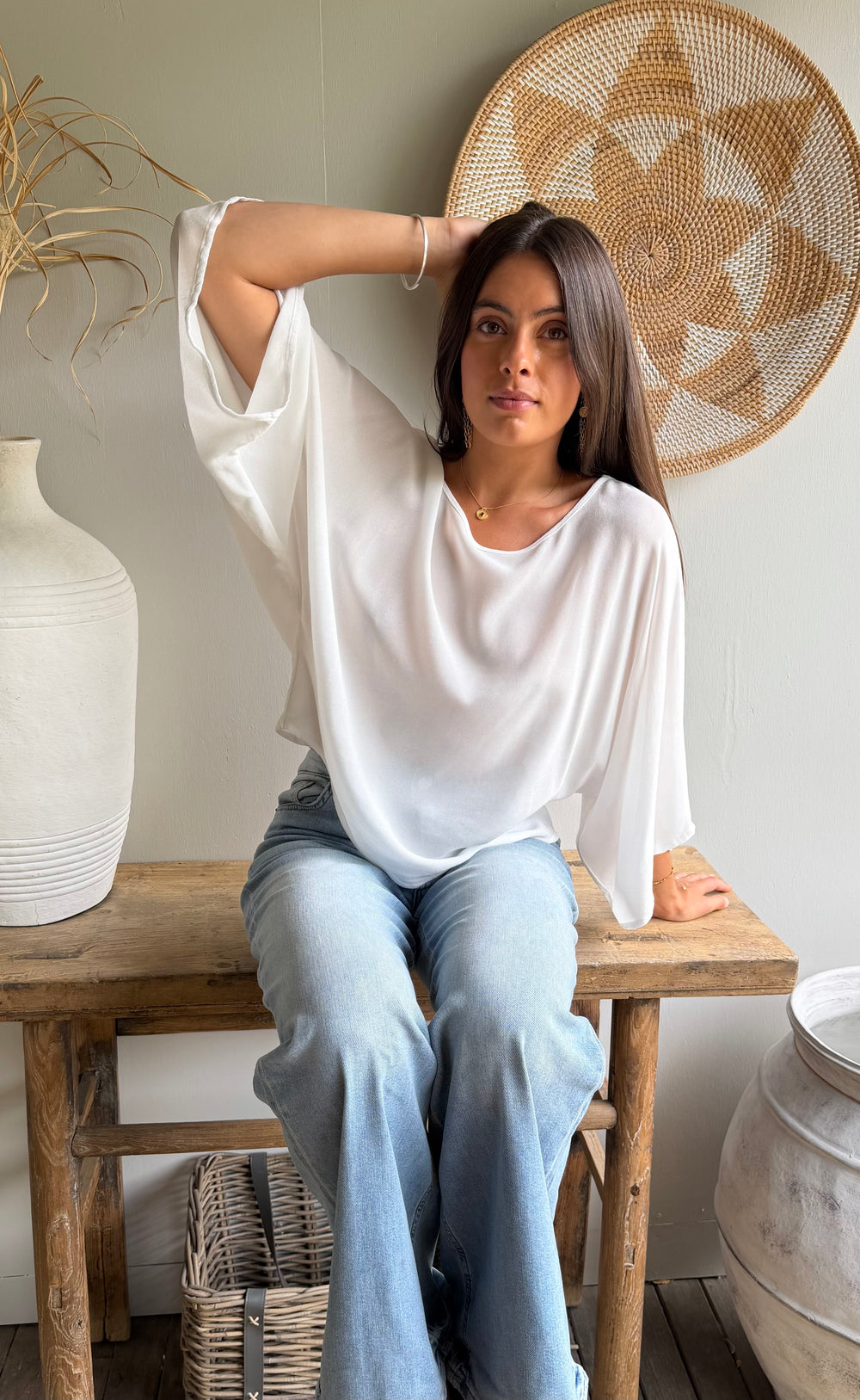 Senna Top Ivory Sheer