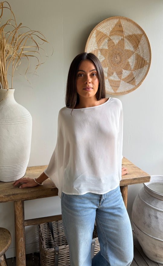 Senna Top Ivory Sheer