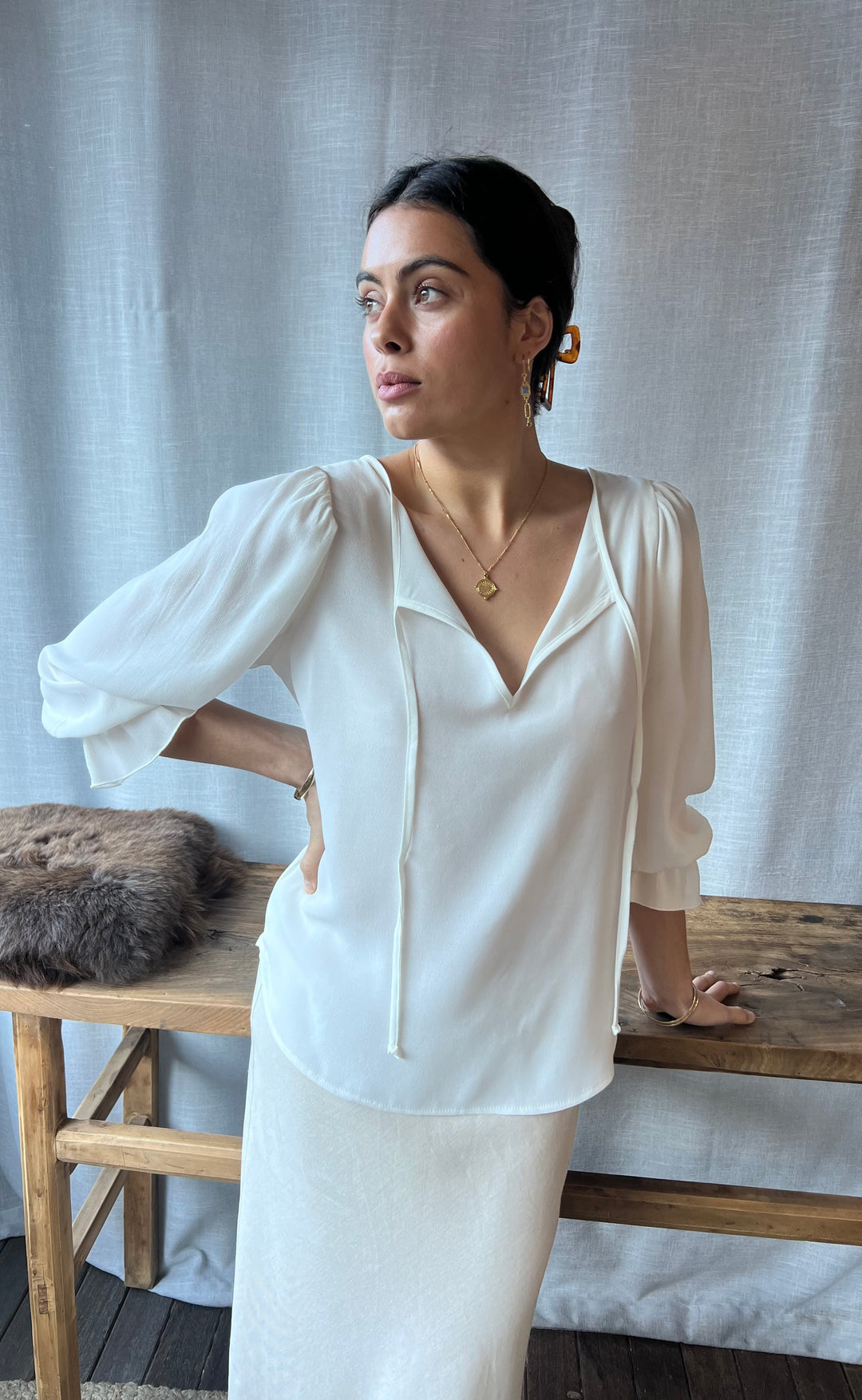 Cara Top Ivory