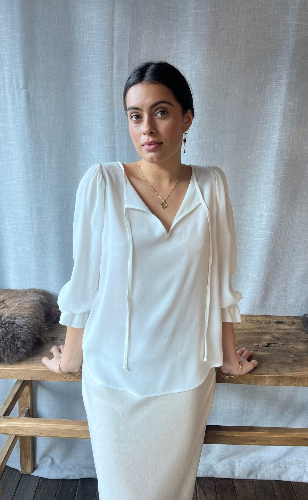 Cara Top Ivory