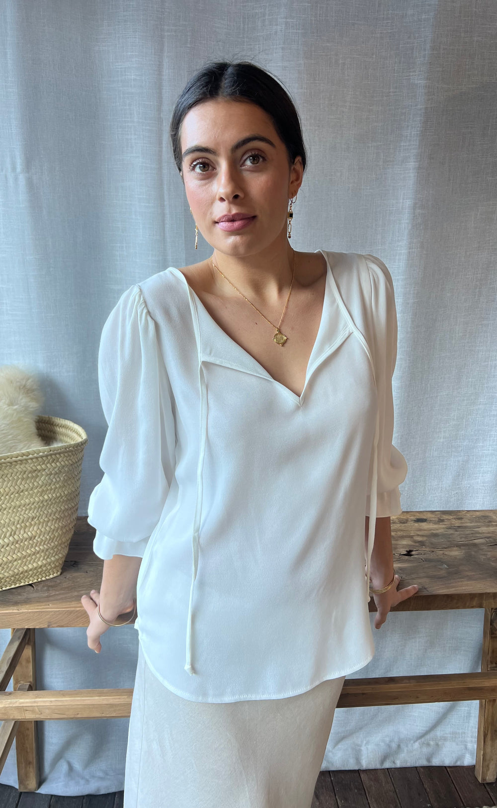 Cara Top Ivory