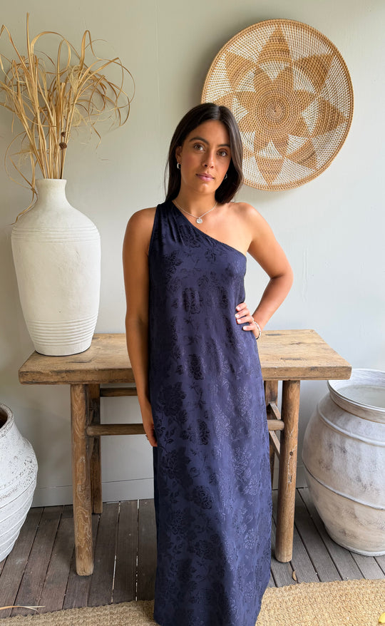 Athena Maxi Damask Rose Navy