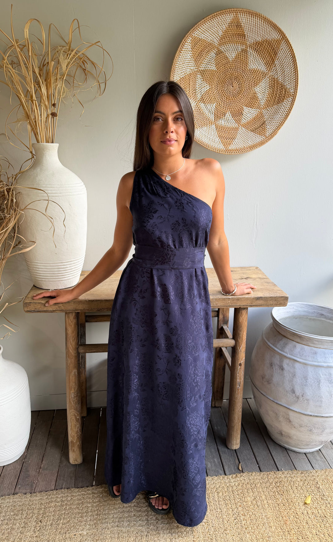 Athena Maxi Damask Rose Navy