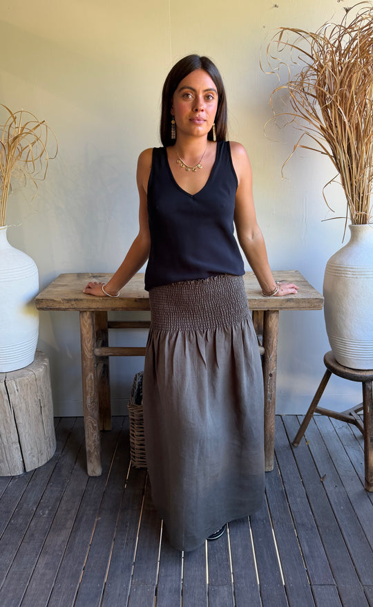 Temple Skirt Caper Hemp