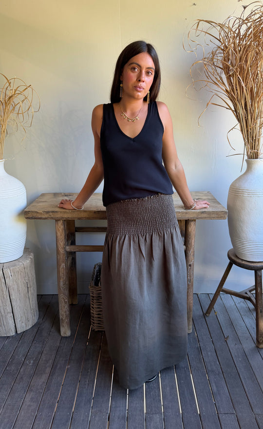 Temple Skirt Caper Hemp