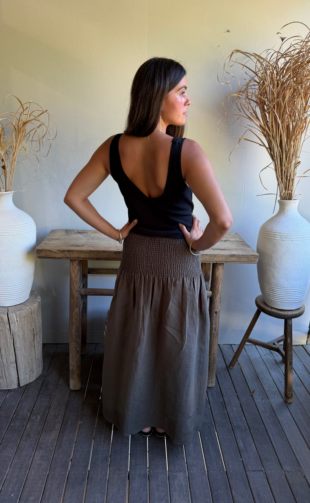 Temple Skirt Caper Hemp