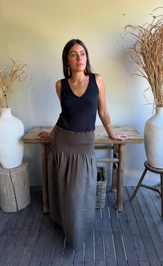 Temple Skirt Caper Hemp